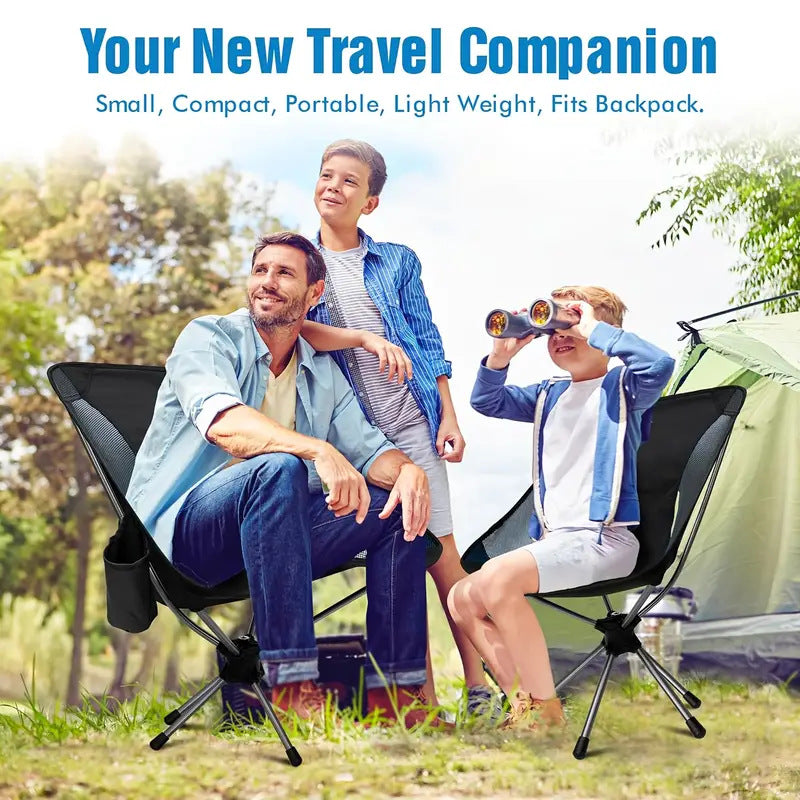 Jituo New Model360Degree Rotating Moon Chair Lightweight Aluminum Alloy Outdoor Camping Folding Beach Chair Portable