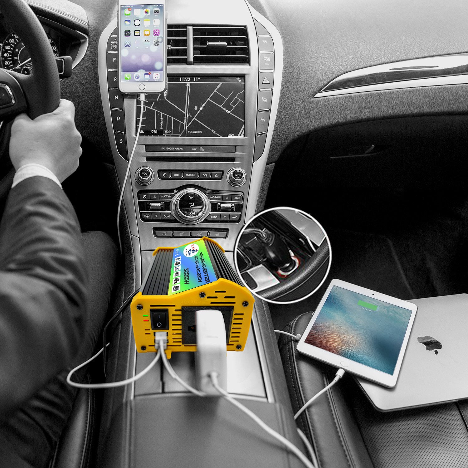 Automobile and Motorcycle Parts Car Converter Car Inverter Car Inverter Power Supply12V Turn110V/220V 300W