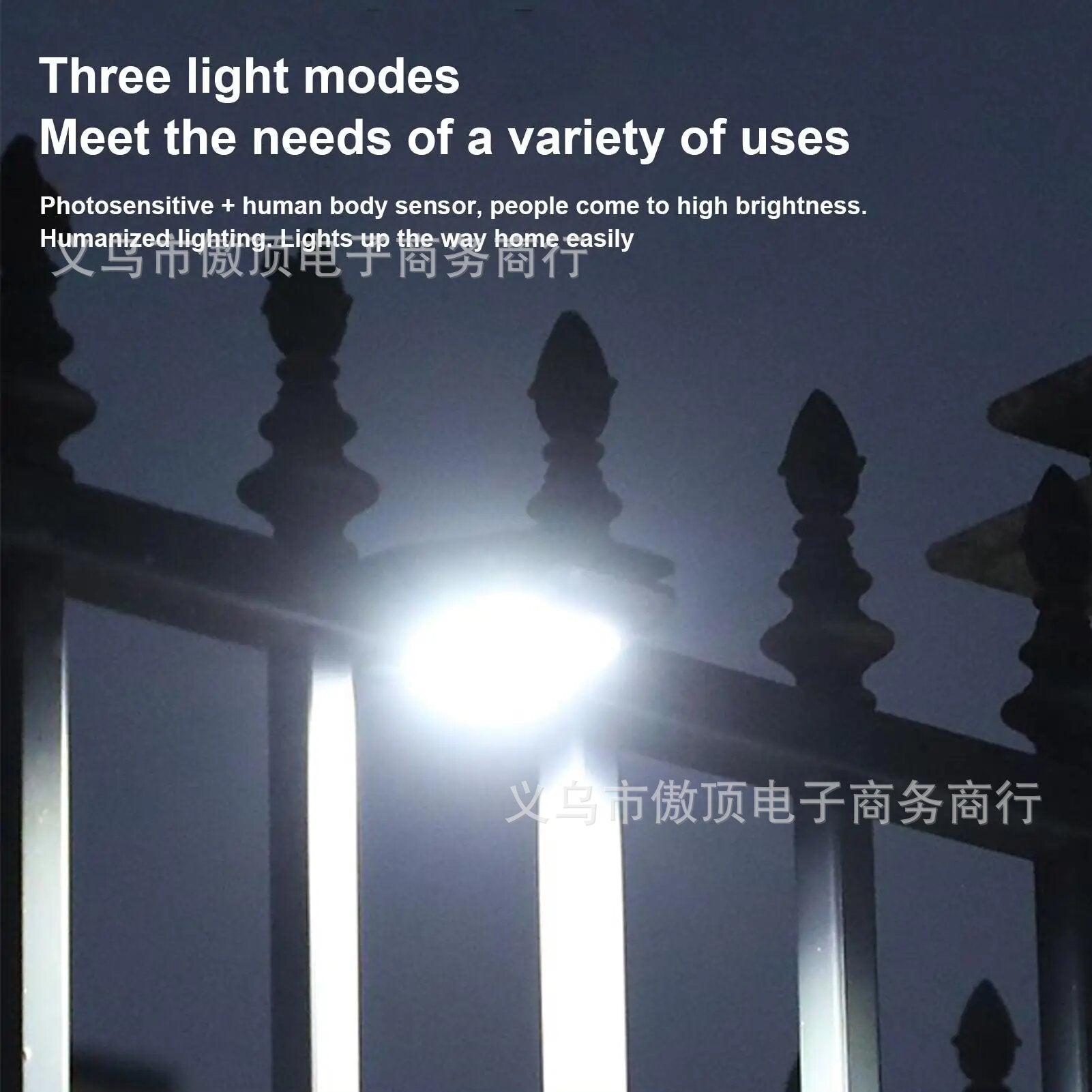 Solar Clip Light Human Body Sensing Outdoor Garden Light Garden Lighting Solar Fence Light Wall Light