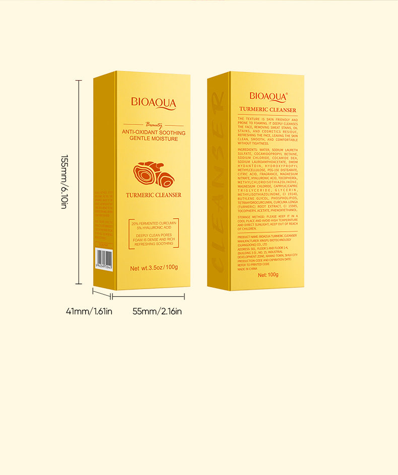 BIOAOUA Turmeric Antioxidant Soothing Cleanser Facial Cleanse Cleanser  Wholesale