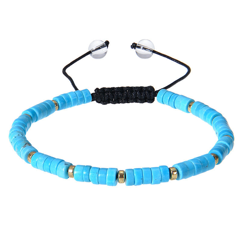 Amethyst Bracelet4mm Beaded Couple Natural Stone Accessories Lapis Lazuli Tiger Eye Stone Woven Bracelet