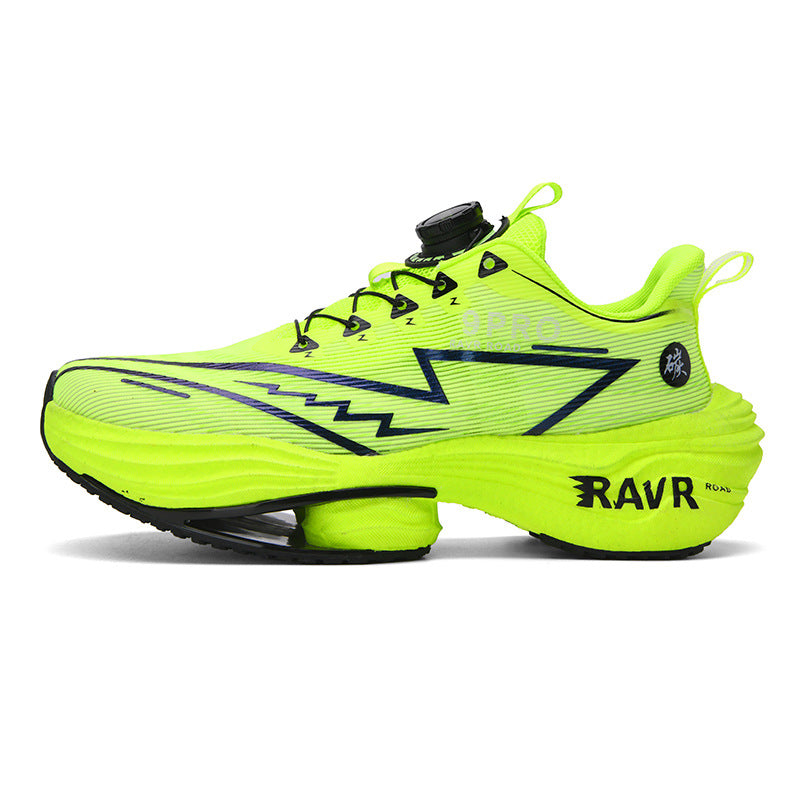 2025Autumn Winter Casual Fashion Double Mesh Knob Buckle Sneakers Super High Elastic Soft Sole Carbon Plate Anti-Slip Running Shoes