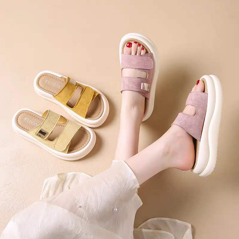 Women's Casual Flat Slippers2025Summer New Soft Sole Comfortable Mom Shoes Maternity Sandals