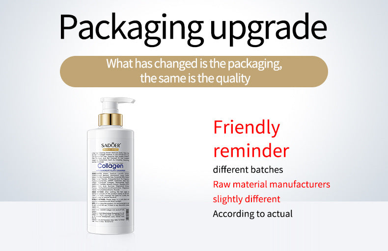 Full English Collagen Anti-Dandruff Shampoo500ml SADOER Smooth Clean Fluffy Shampoo Wholesale
