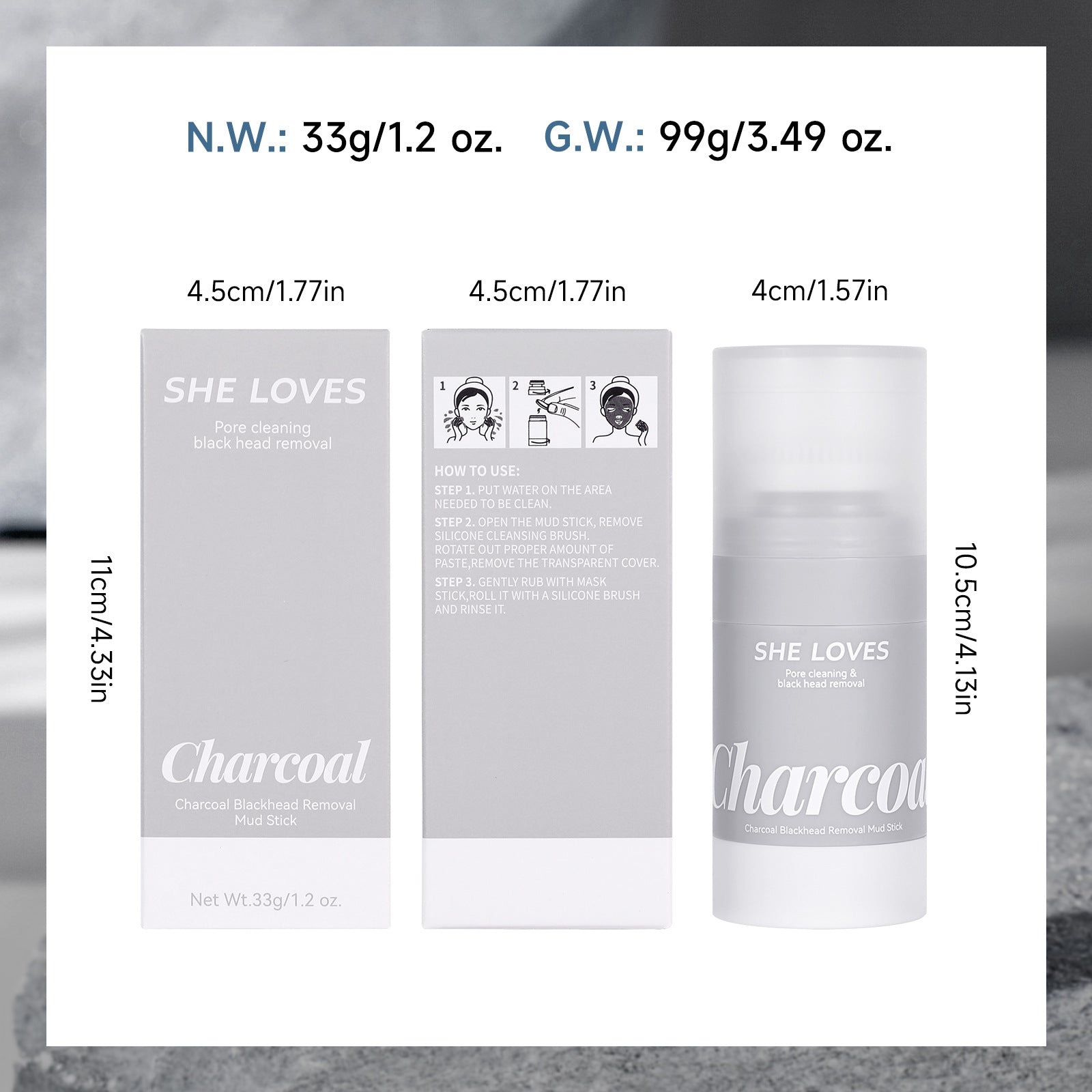 Exclusive Supply sheloves Bamboo Carbon Solid Mask Moisturizing Cleansing Remove Blackheads Oily Skin Smear Mud Mask Stick