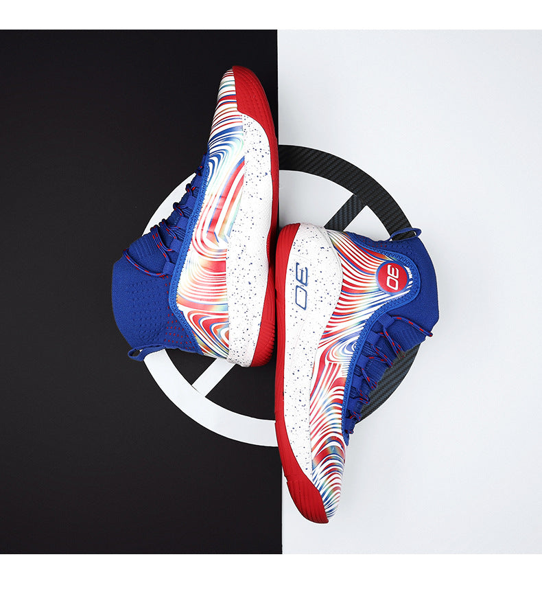 2025New Youth Support Shock Absorption Wear-Resistant Non-Slip Sports Shoes Men's fashion Soft and plaid Basketball Shoes