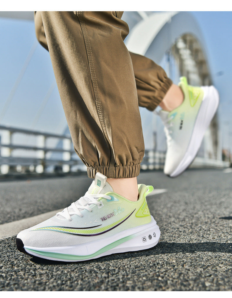 Carbon Plate Running Shoes Four Seasons Youth New Lightweight Breathable Shock Absorption Racing Running Shoes Casual Non-Slip Sports Shoes