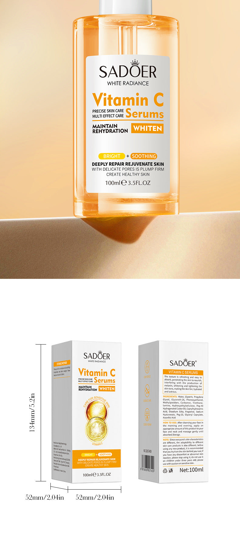 Full English Sakura Essence100ml SADOER Collagen elastic moisturizing essence  wholesale