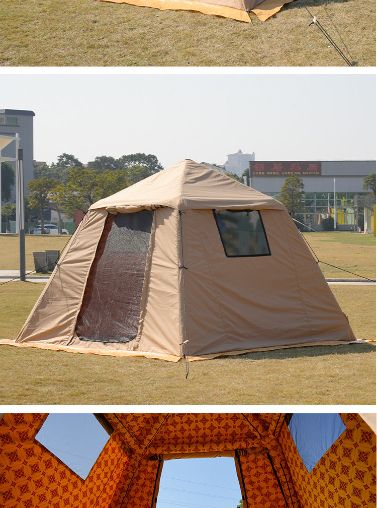 Middle East Arabian Inflatable Tent Outdoor No Setup Needed for Hiking Saudi Print3*3M Camping