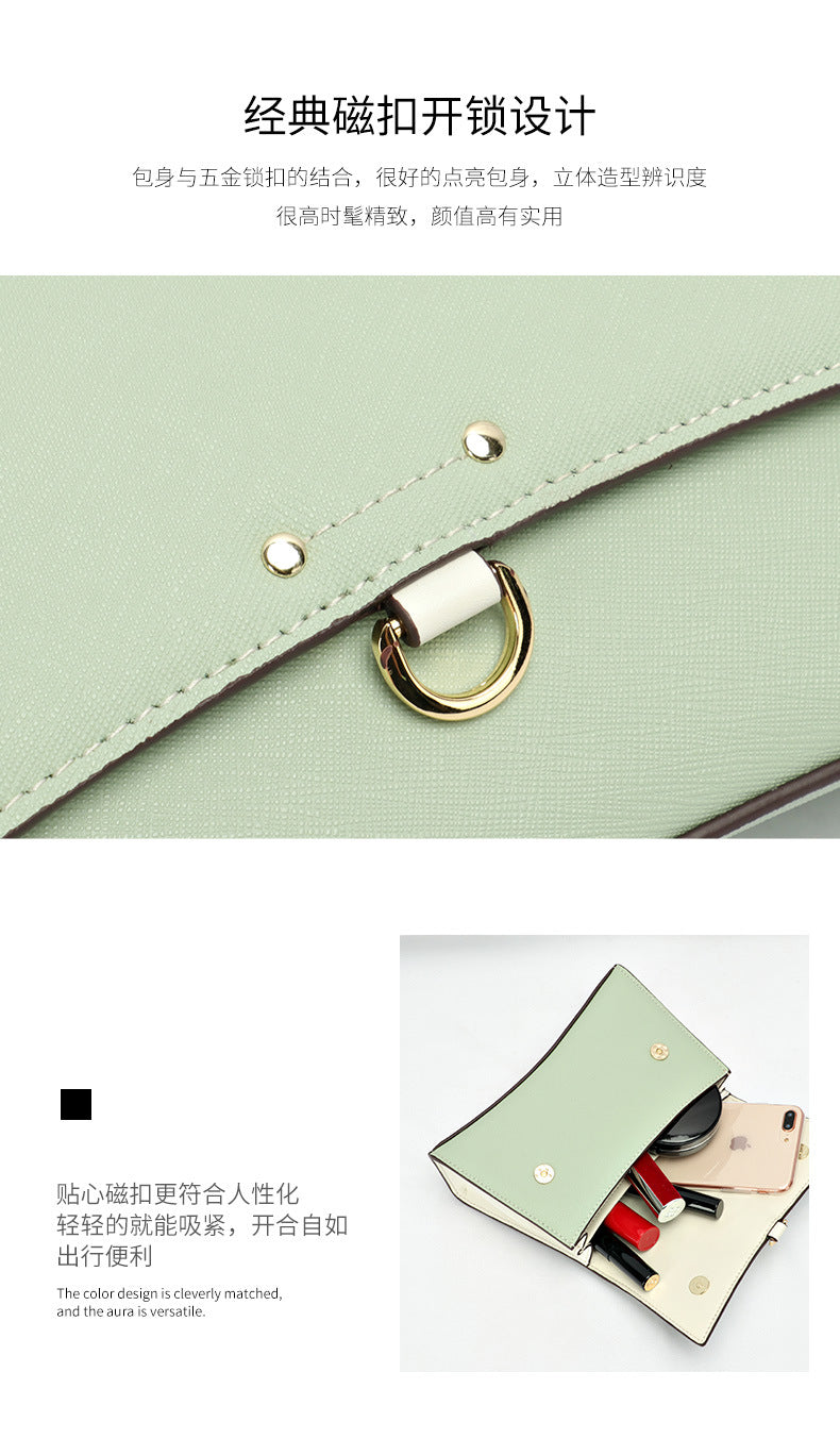 New Summer Korean Fashion Simple Kelly Bag Women's Single Shoulder Crossbody Small Bag Elegant Personality Small Square Bag