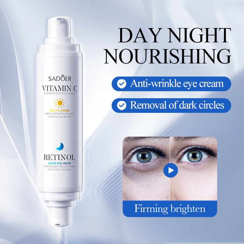 Anti-Wrinkle Eye Cream SADOER Early C Late A Day and Night Light Skin rejuvenating eye cream cross-border wholesale