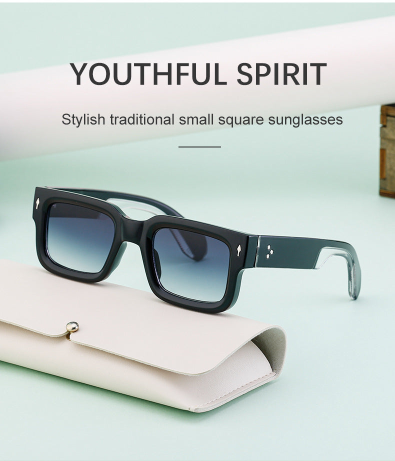 2025New Retro Square Frame Sunglasses for Men High-End European and American Retro Sunglasses Men's Trend sunglasses