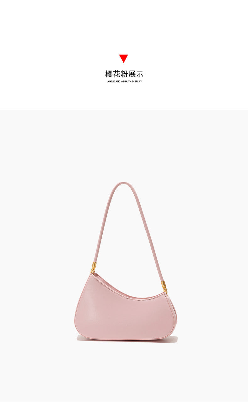 European and American Niche French Retro Underarm Fashion Women's Bag Light Luxury Simple Large Capacity Handbag Women's Single Shoulder Baguette Bag