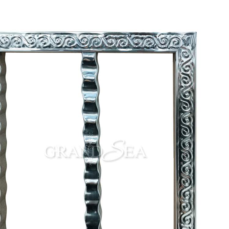 British Style Matte Silver SS 304 Stainless Steel Window Grill Design