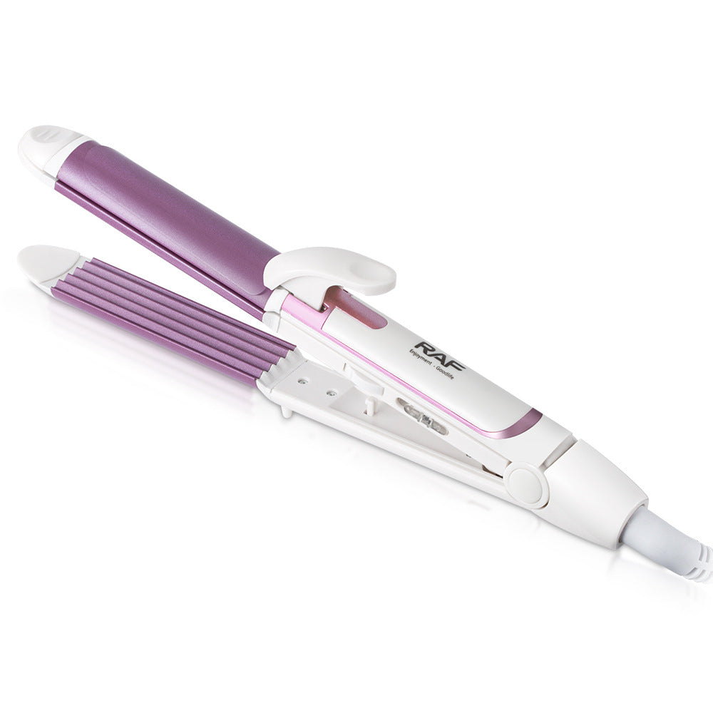 RAF EU Standard Straightening and Heating Hair Iron Portable Curling Iron Dormitory Home Fluffy Multi-Functional Curling Iron