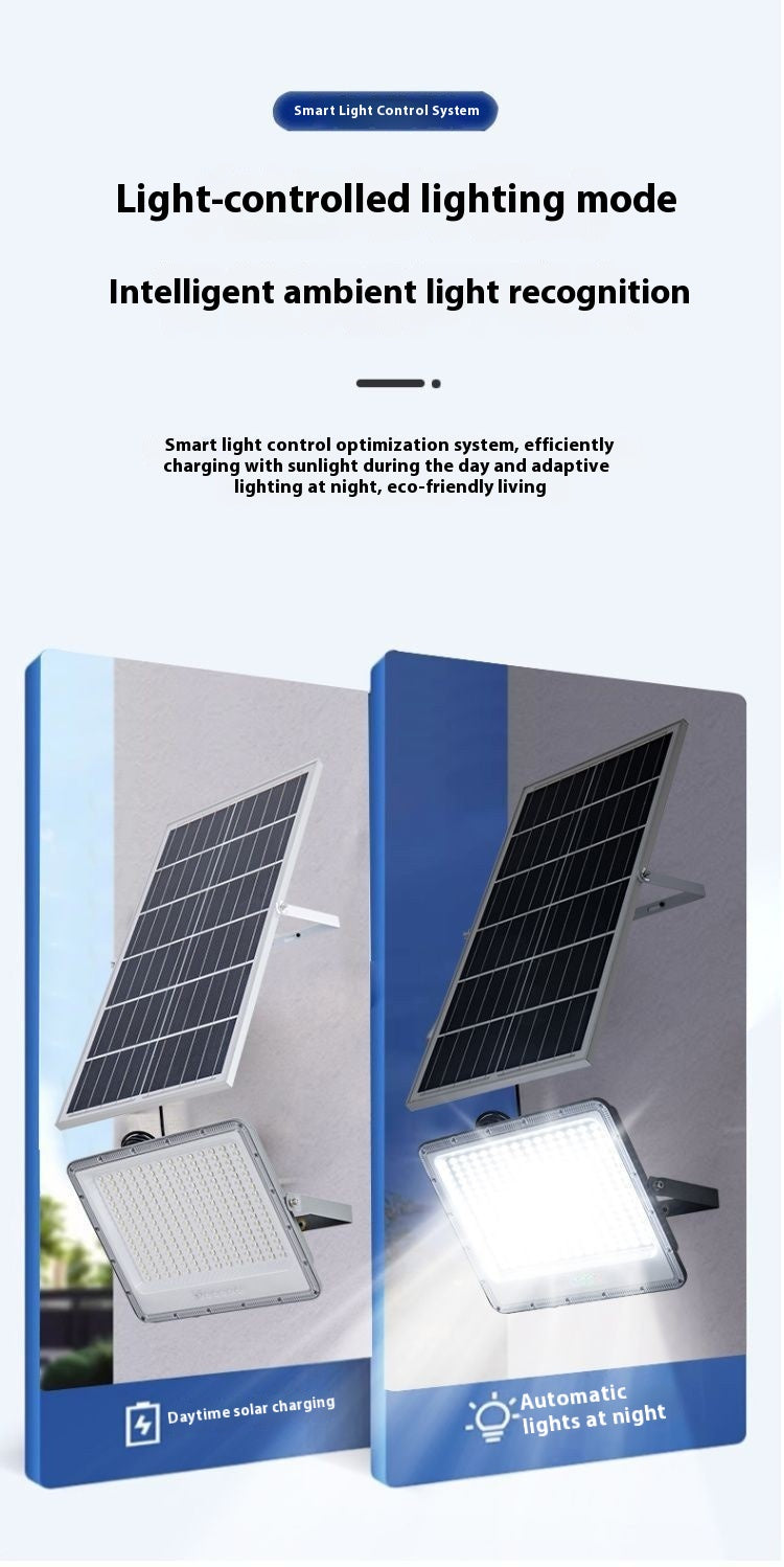 High-Power Outdoor Household Garden Solar Flood Lights Waterproof Rural Engineering Street Lighting Investment Cross-Border