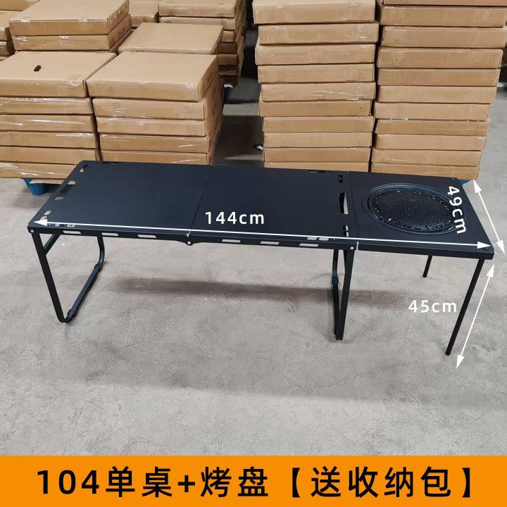 Outdoor folding table camping picnic table igt Hydraulic Tactical Table Portable Semi-Automatic Table Camping Integrated