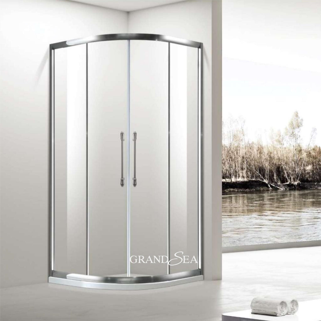 Popular Luxury Bathroom Shower Cubicle Cabinet with Frame Sliding Glass Shower Door for Hotel Use Straight Design Tempered Glass