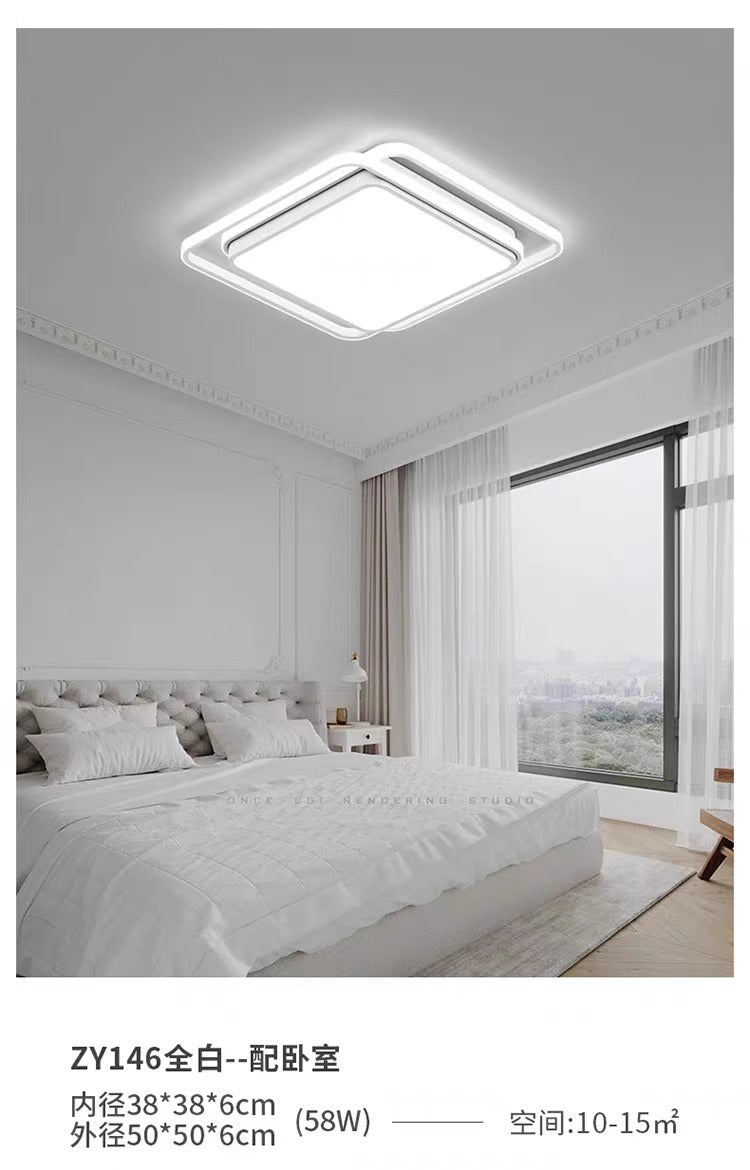 Ceiling Light Full Spectrum Living Room Light Modern Simple Large Light Hall Main Light White Ultra-thin Rectangular Zhongshan Lighting Fixture