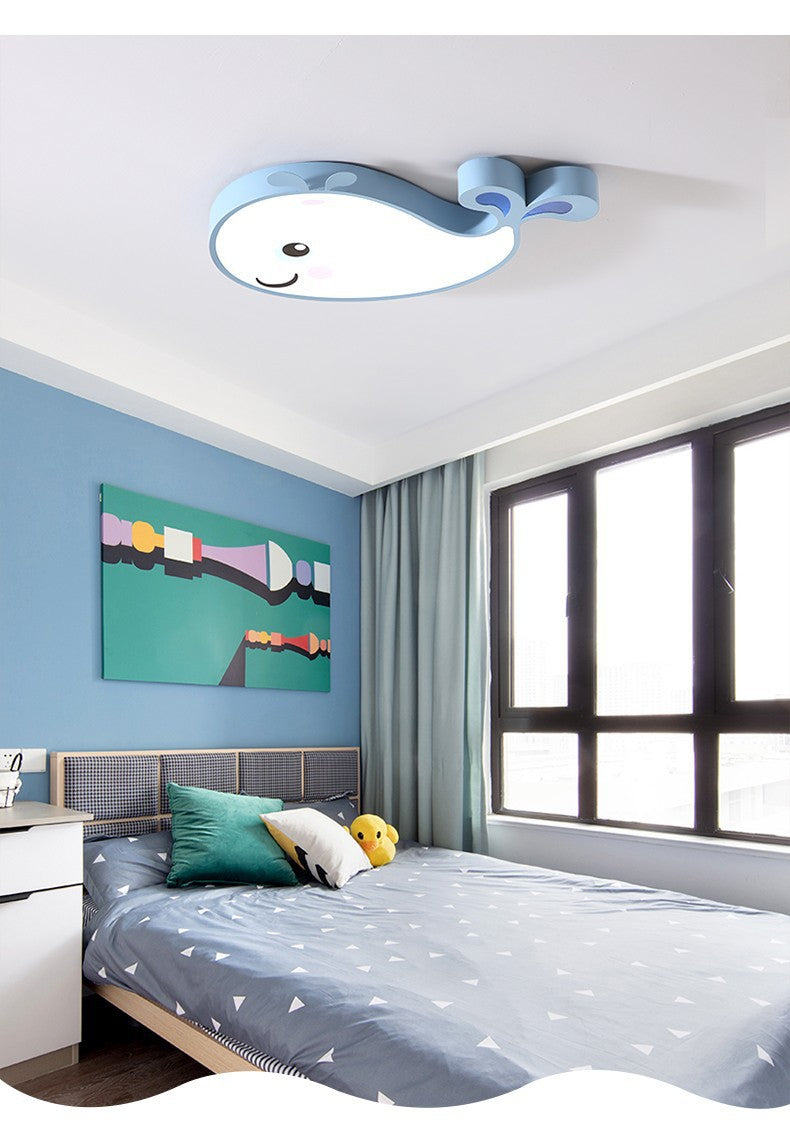 Nordic Style Simple Bedroom Light LED Ceiling Lamp Whale Creative Personality Study Room Cozy Modern Dining Room Lighting