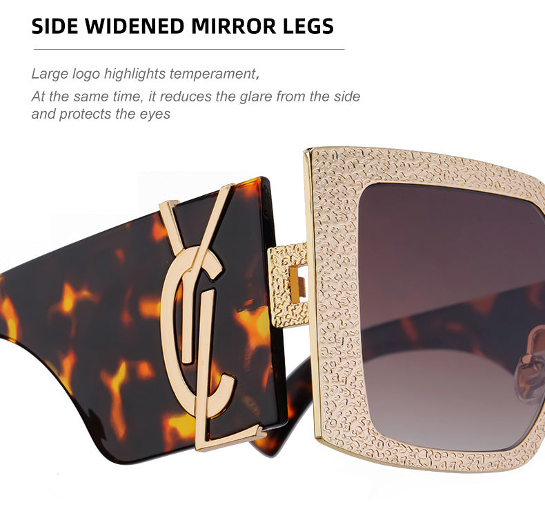 European and American Fashion Large Frame Sunglasses for Women, Sun Protection Outdoor Sunglasses, Wholesale Big Brand Glasses sunglasses