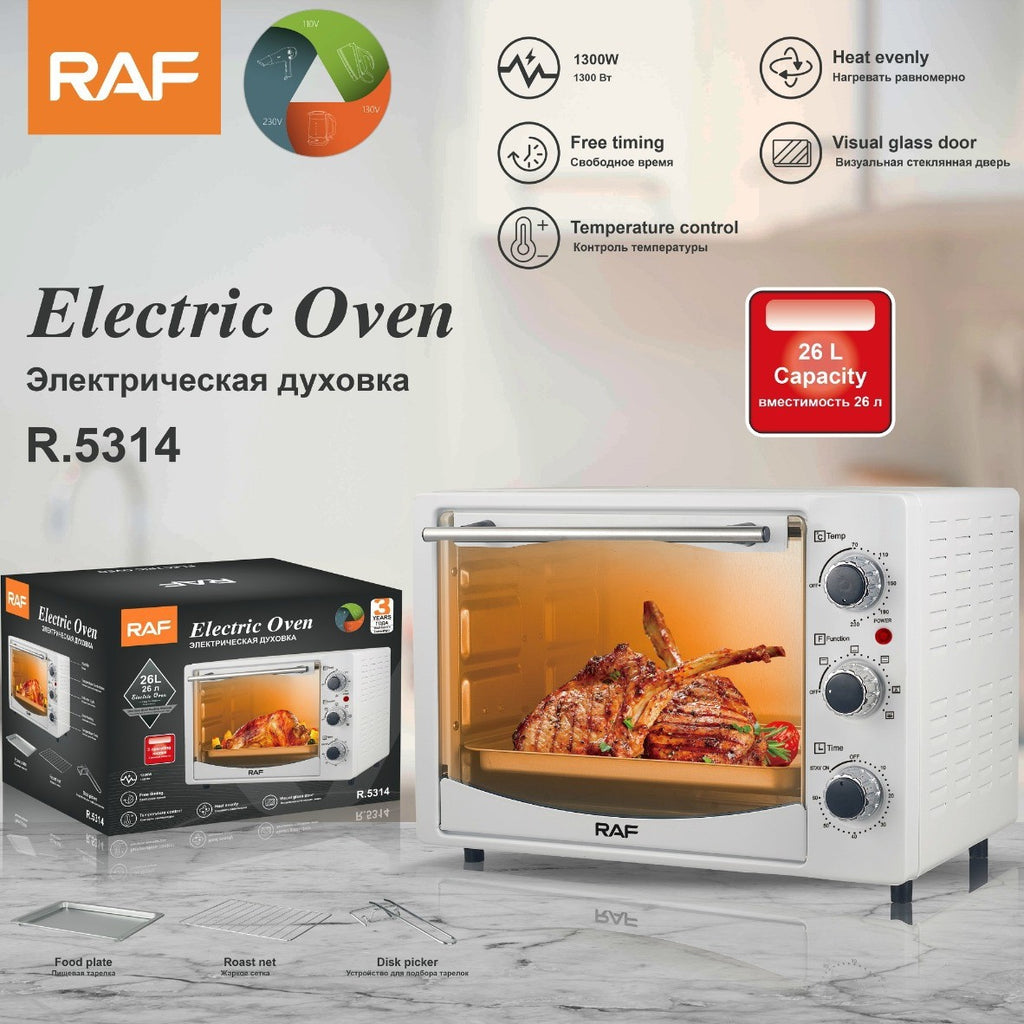 RAF Exclusive Supply Electric Oven26L Large Capacity Top and Bottom Heating Home Use Smart Oven