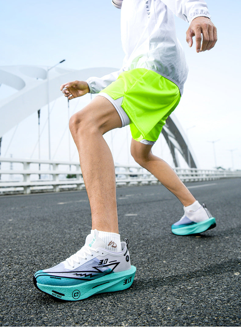 2025New Fashionable Casual Breathable Comfortable Running Shoes with Real Carbon Plate High Elasticity Shock Absorption for Student Training Sports Shoes