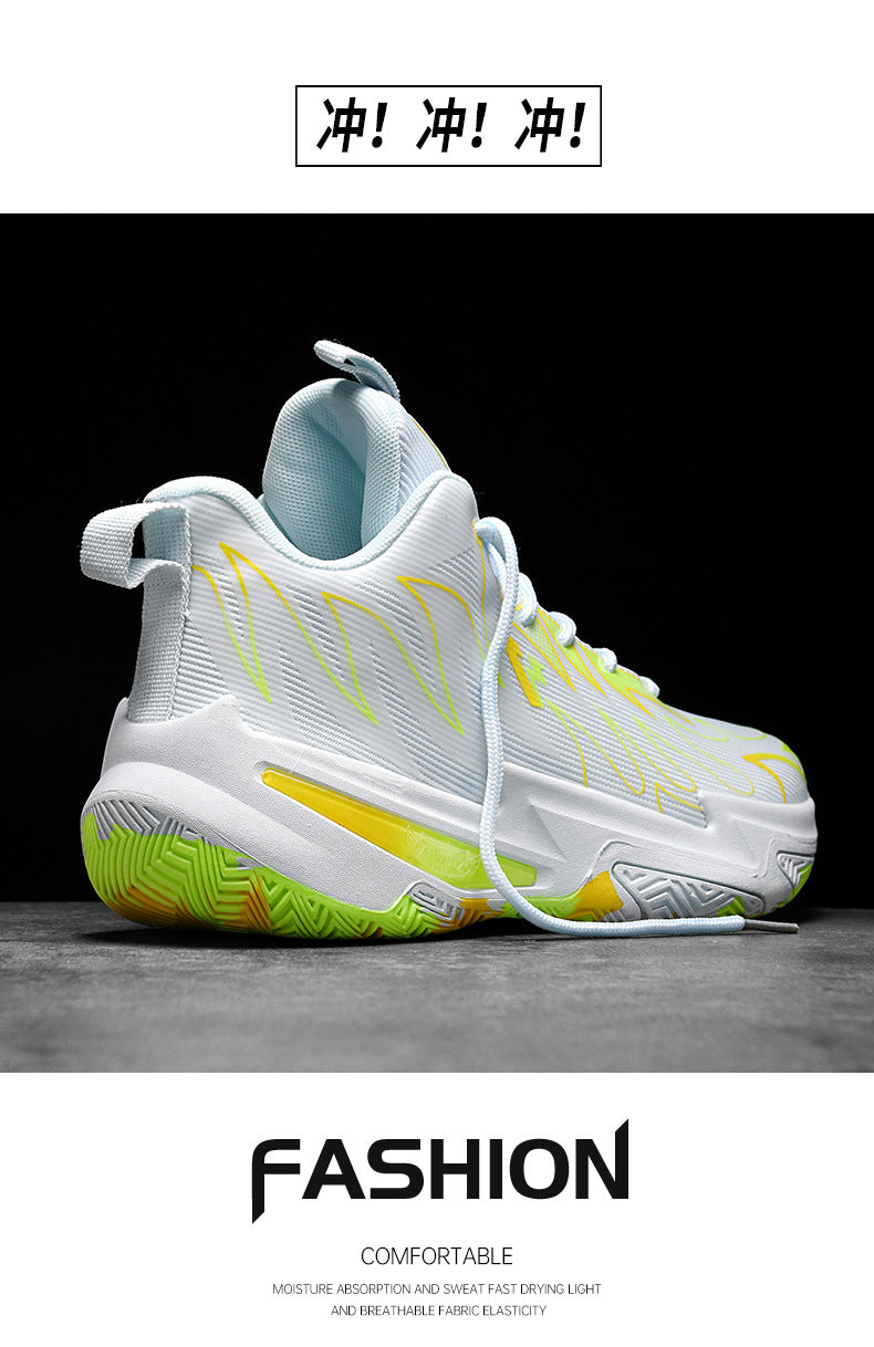 Basketball shoes for men and women, mesh breathable, non-slip, wear-resistant, shock-absorbing sneakers for students and teenagers, professional training sports shoes