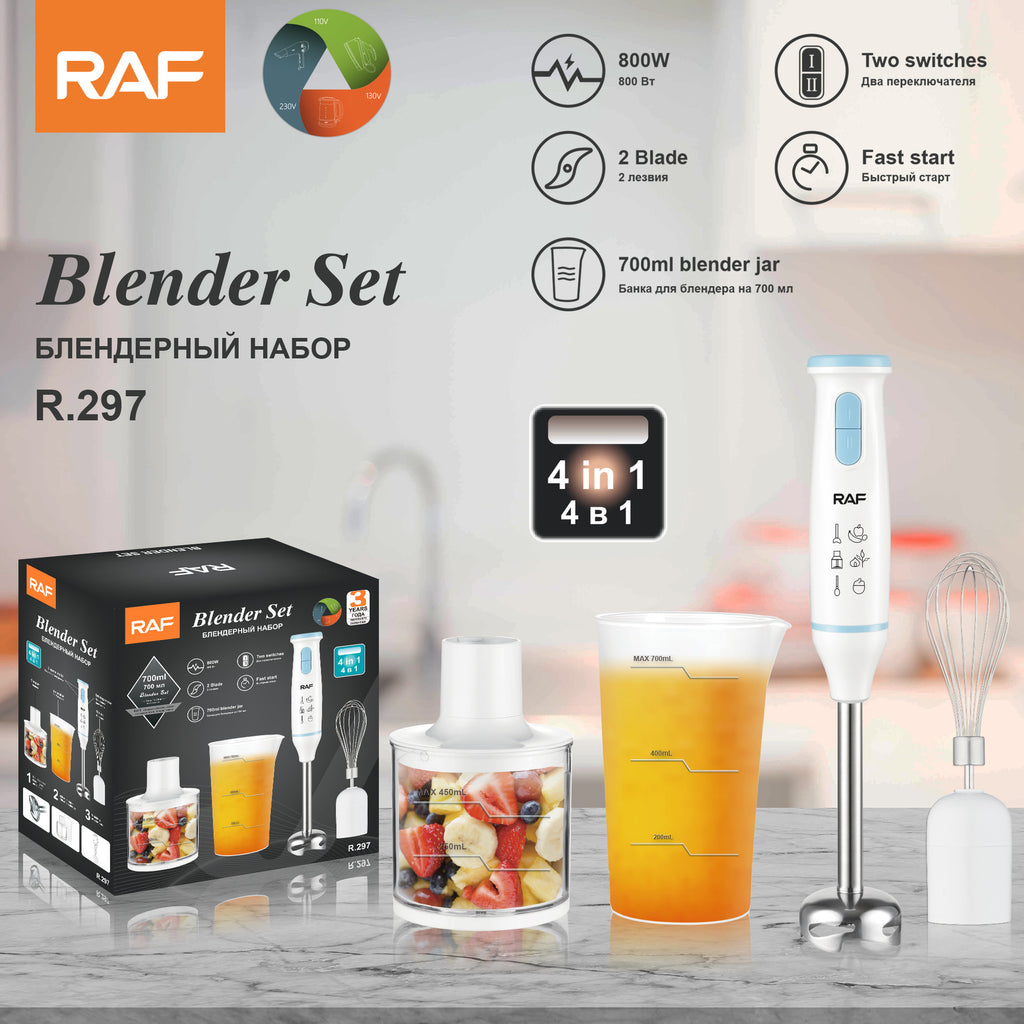 RAF 220V Handheld Food Processor Blender Multi-Functional Meat Grinder Mixer Stick