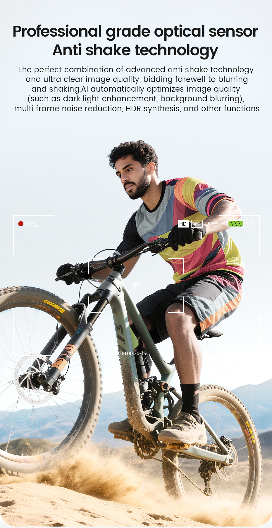 E03Smart Glasses800100 Megapixel Camera with Image Stabilization1200P Video Recording AI Simultaneous Translation Character Recognition