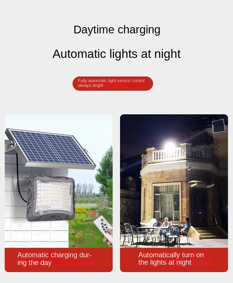 ABS Solar Flood Light Outdoor Super Bright Waterproof Garden Courtyard Light 200W300W1000W Solar Street Light