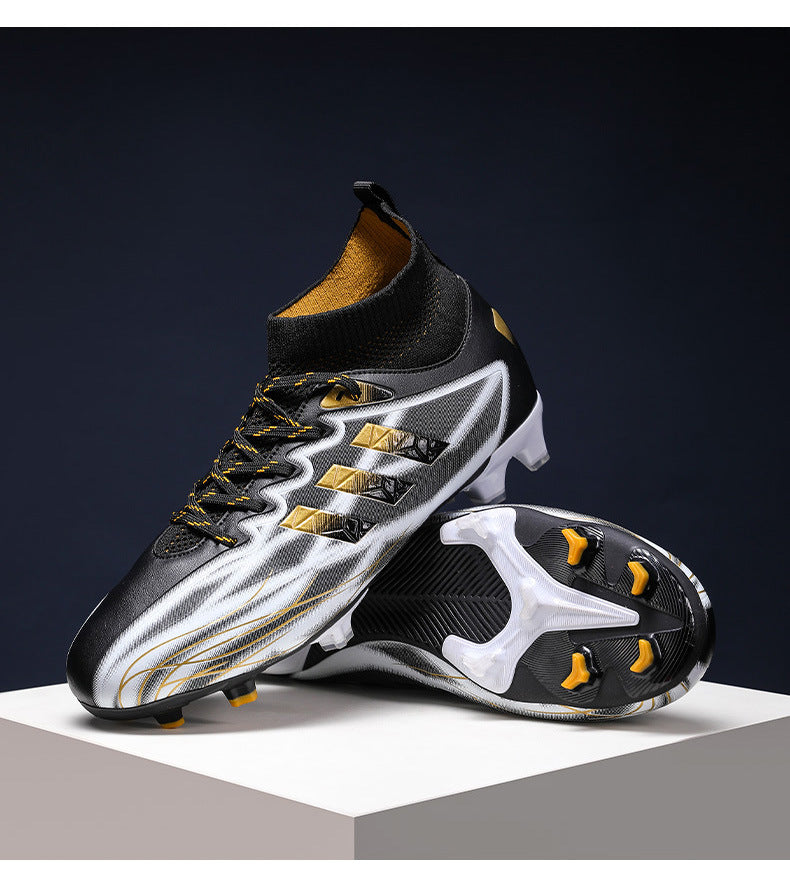 New high-top soccer shoes for men and women AG Spike TF Broken Nail Youth Student Grassland Competition Training Shoes