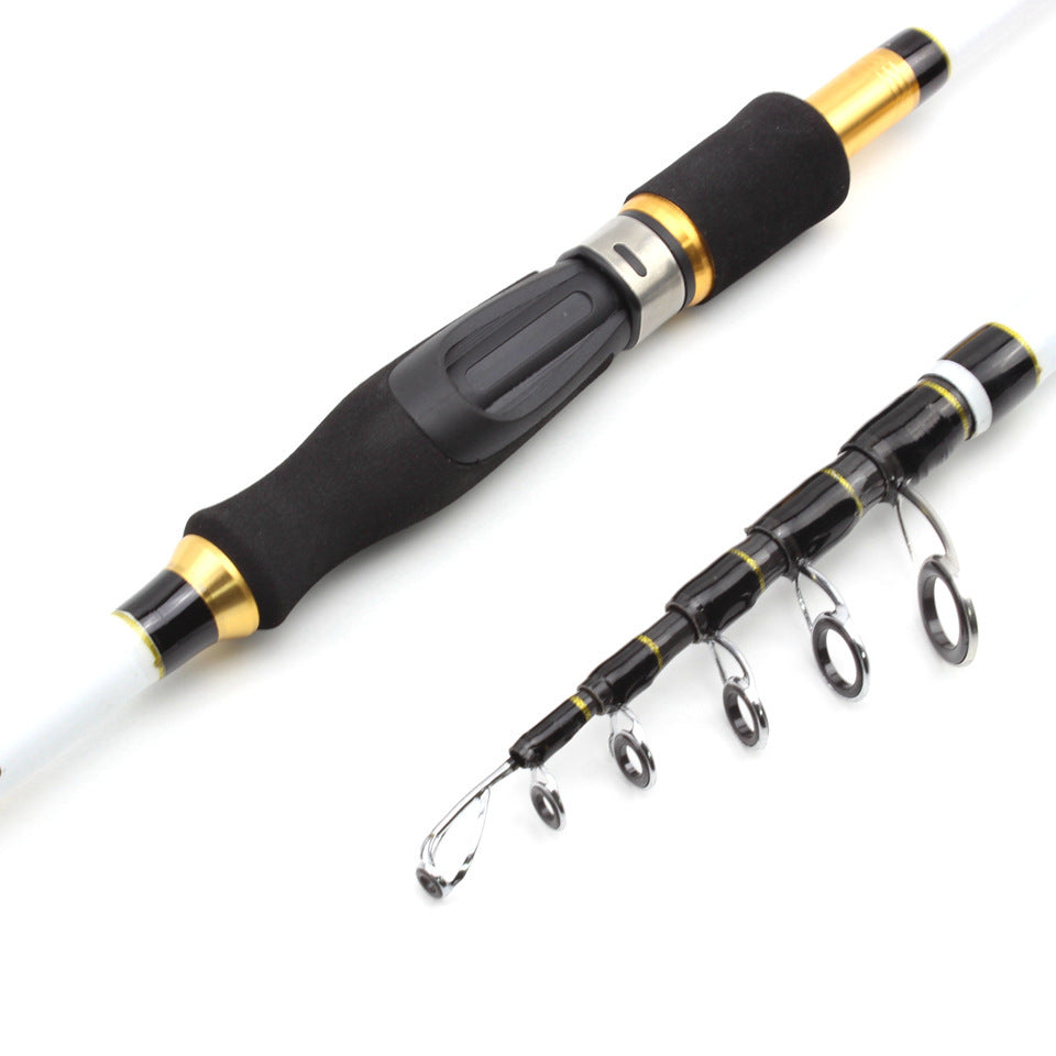 A European and American Style Straight Handle Telescopic Lure Rod Portable Carbon Fishing Rod Sea Rod Bass Carp Rod