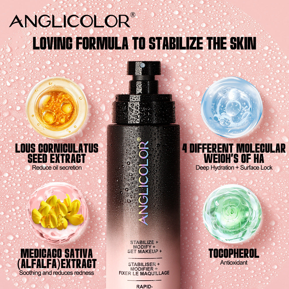 New Setting Spray Oil Control Waterproof Sweatproof Micron Spray Quick Film Formation Non-Cakey Quick Setting