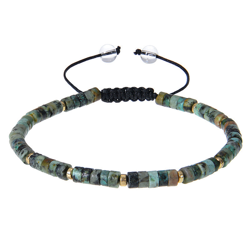 Amethyst Bracelet4mm Beaded Couple Natural Stone Accessories Lapis Lazuli Tiger Eye Stone Woven Bracelet