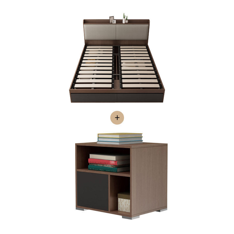 Modern Minimalist Air Pressure High Box Bed Nordic Tatami Bed Home Bedroom Master Double Storage Platform Bed