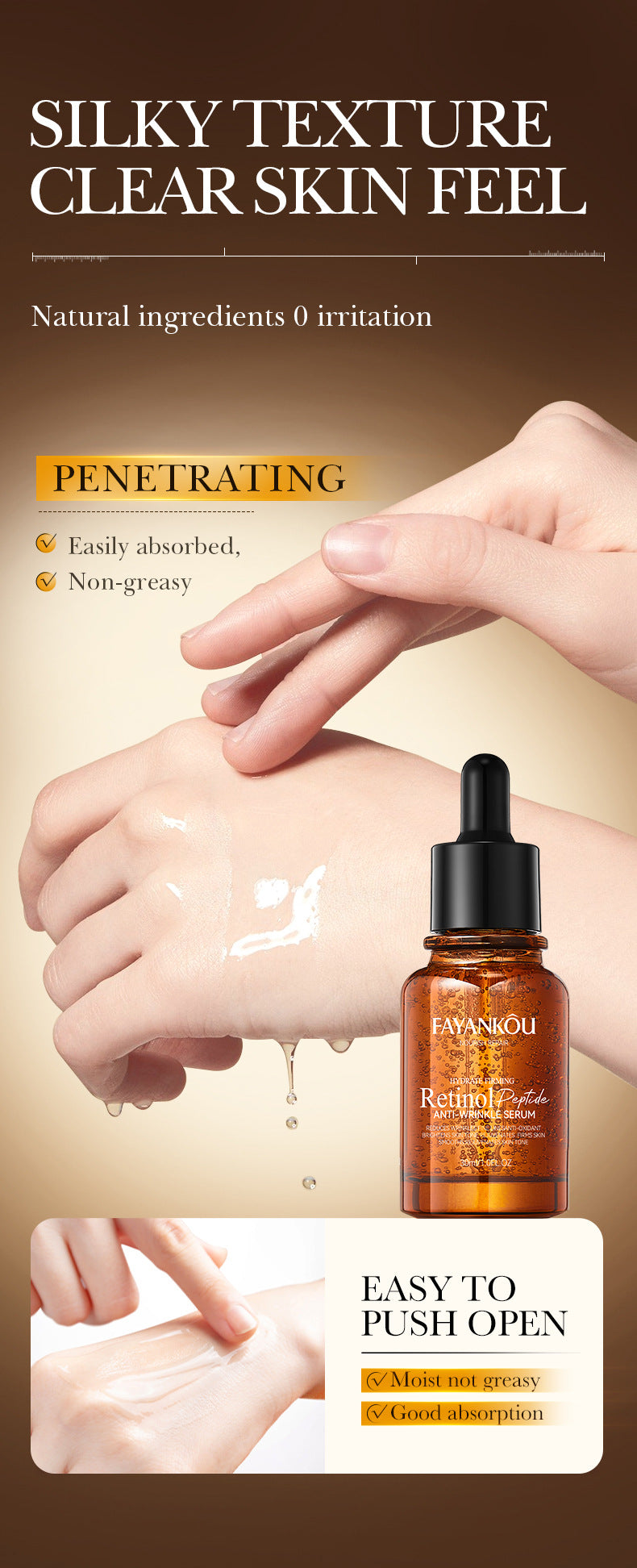 Full English Retinol Peptide Skincare Series  FAYANKOU Amino Acid Facial Cleanser  Wholesale