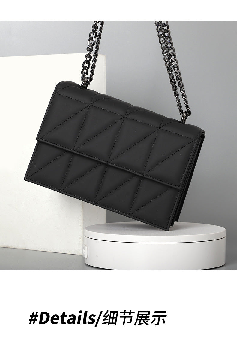 Summer New Korean Style Trendy Fashion Diamond Small Square Bag Niche Versatile Crossbody Bag Stylish Fashionable Single Shoulder Women's Bag