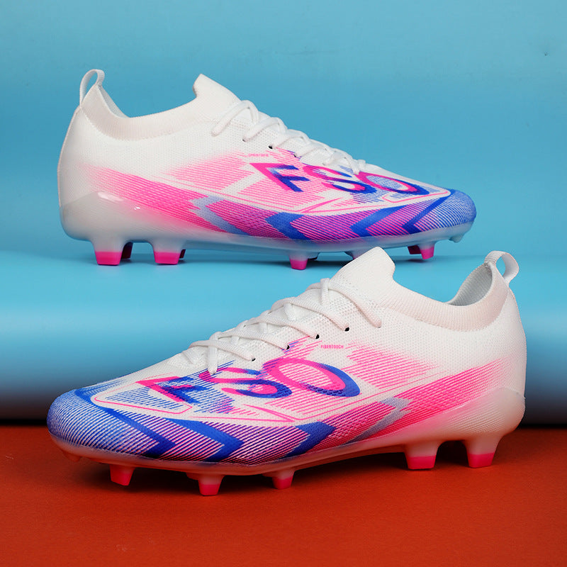 Manufacturer Football Shoes Long Spikes Student Adult Outdoor Turf Training Shoes Professional Competition Sports Shoes Wholesale