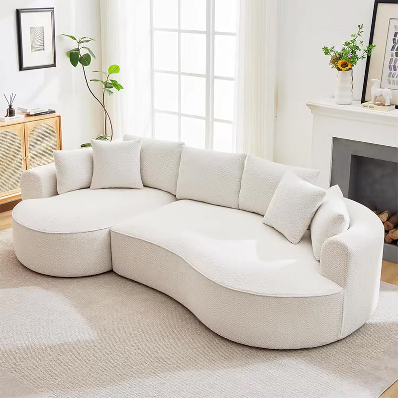 Apartment Fabric Sofa Vacuum Compression Roll Pack Living Room Curved Sofa One-piece Molded Pure Sponge Compression Sofa