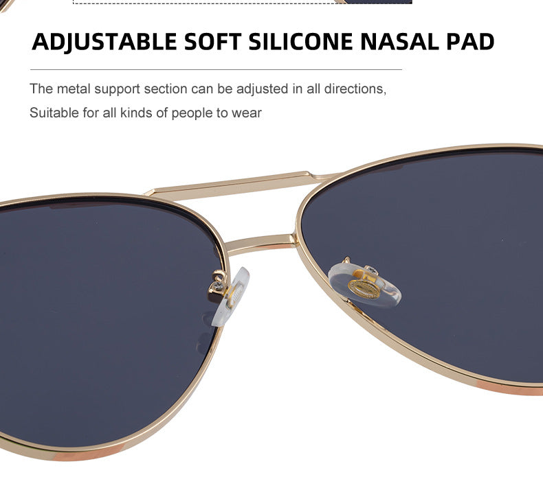 Toad-shaped Metal Sunglasses2025New Retro Plain Sunglasses High-End Feel Women Street Style Trendy Sunglasses