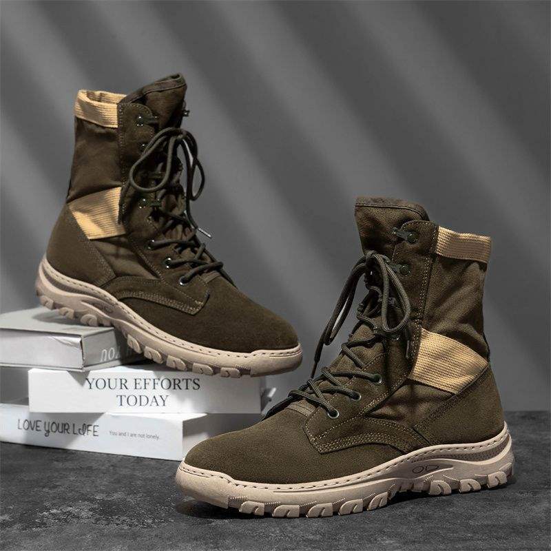 Martin Combat High-Top Anti-Slip Winter Breathable Hiking Tactical Outdoor Wear-Resistant Climbing Shoes Desert