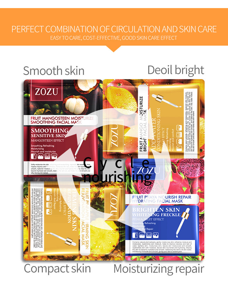 Cross-border Pineapple Face Mask25g  BIOAOUA Red Pomegranate Moisturizing Mask Cross-Border Foreign Trade Manufacturer Skincare Wholesale