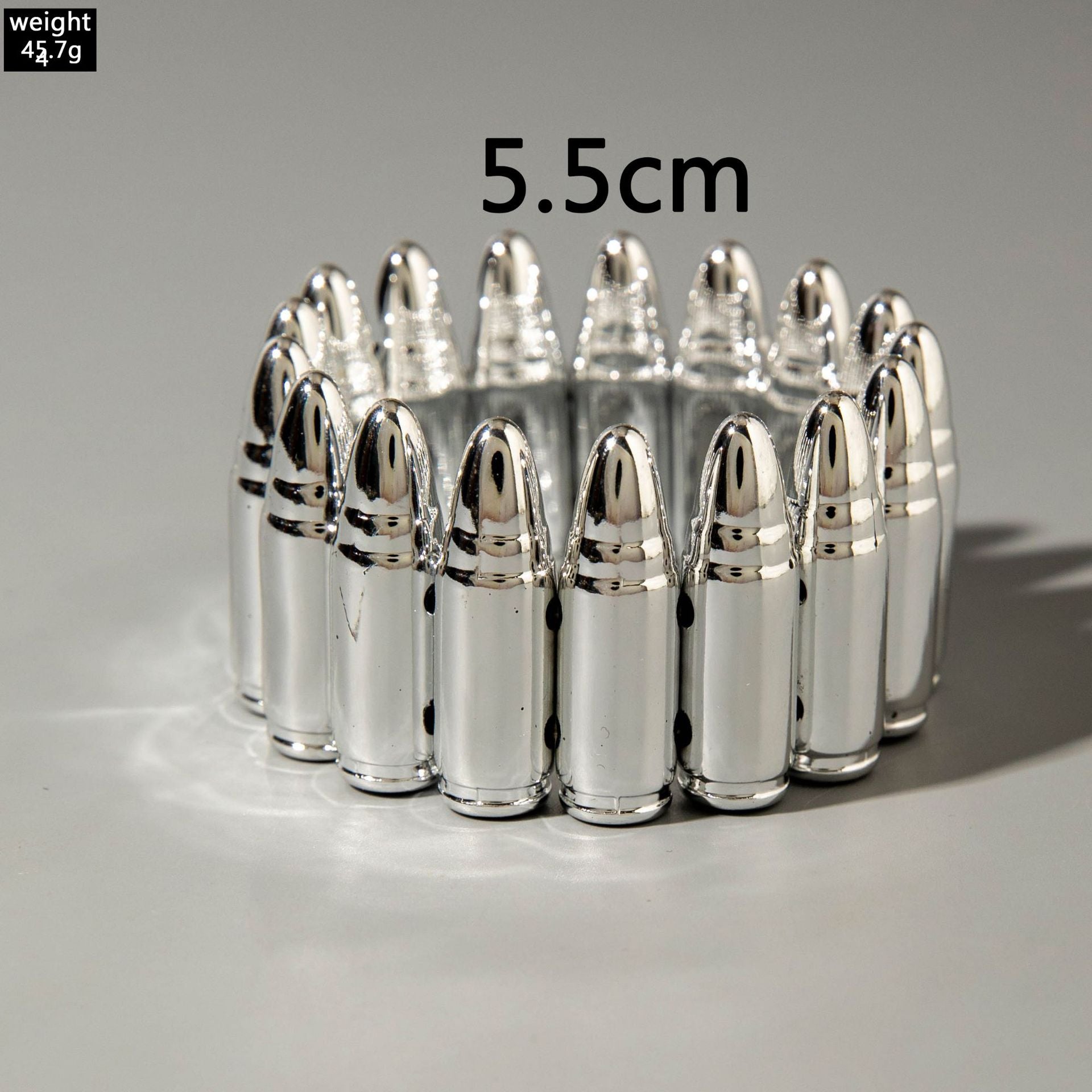 European and American Fashion Accessories with Personality CCB Bullet Bracelet Set  Wholesale of Niche Design Elastic Bracelets