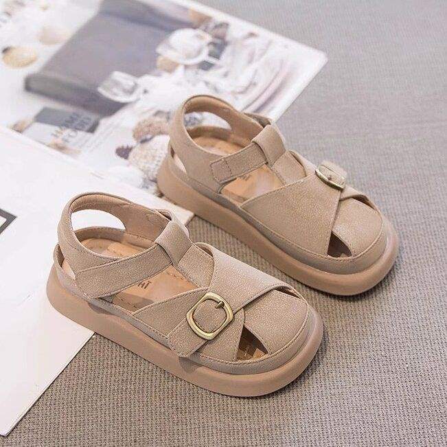 Girls' Closed-Toe Sandals Summer Style Children's Shoes2025Summer Beach Shoes Fashionable Princess Sandals
