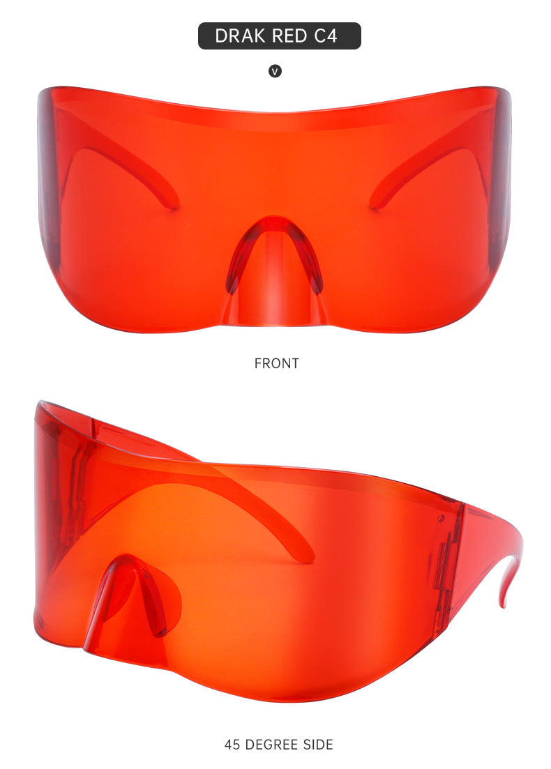 Outdoor Cycling Mercury Sunglasses for Women, European and American Style, Large Frame, Sun Protection Sunglasses for Men, Sports Windproof Glasses shades