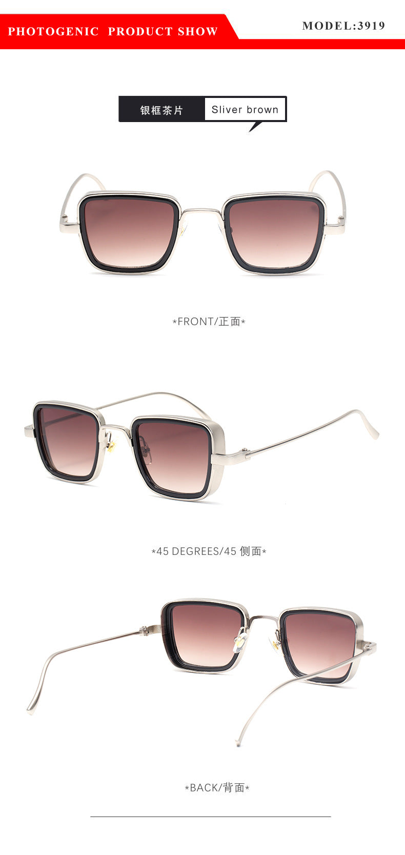 KABIR SINGH Steampunk Small Square Frame Sunglasses for Men High-end Indian Sunglasses Men's Glasses