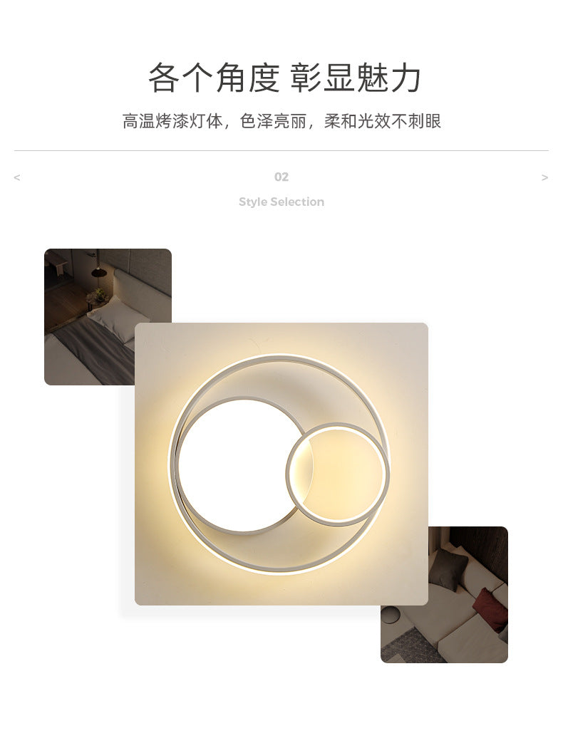 Factory Direct Sale Nordic Bedroom Ceiling Light Modern Simple Creative Geometric Master Bedroom Ceiling Lamp Zhongshan Lighting