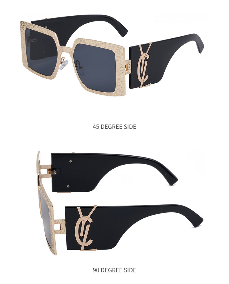 European and American Fashion Large Frame Sunglasses for Women, Sun Protection Outdoor Sunglasses, Wholesale Big Brand Glasses sunglasses