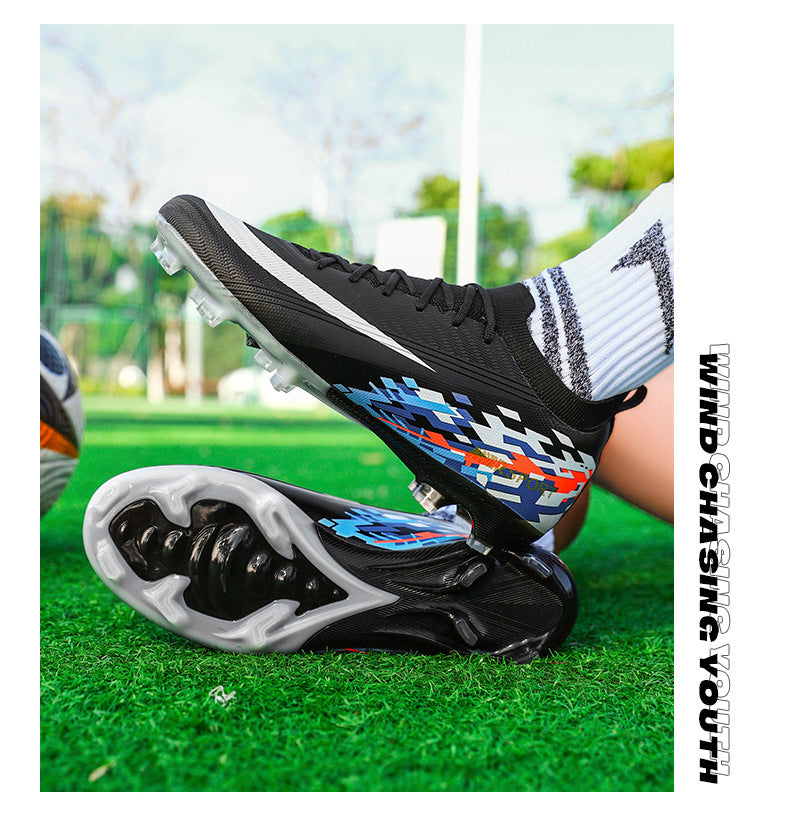 New Large Size Long Spike Football Shoes Low Top Youth Competition Training Student Football Sports Shoes
